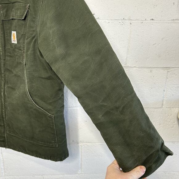 Vintage Carhartt Quilted Artic Duck Jacket “Green” CQ184 - Picture 8 of 13